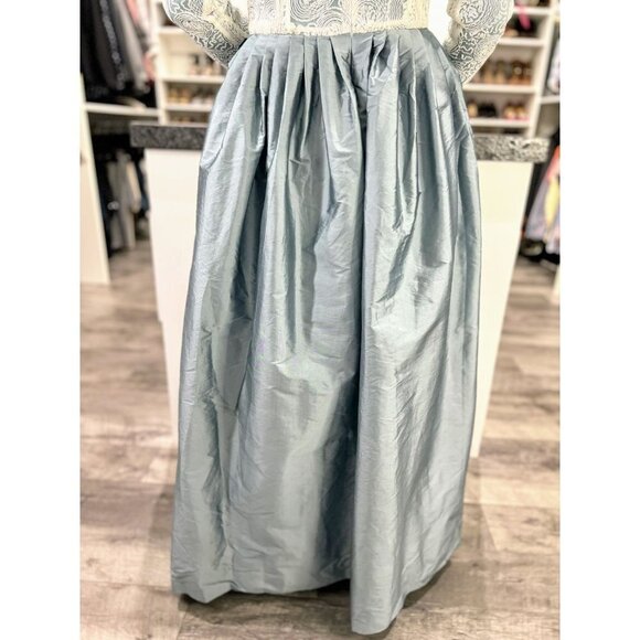 Vintage Blue and White Lace Dress Oscar de la renta - Picture 8 of 9